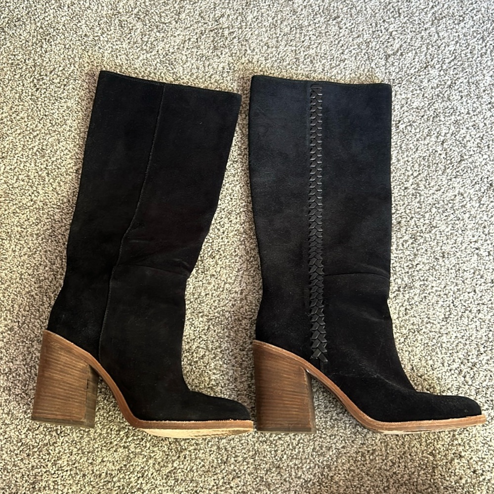 Tall women’s heeled boots - soft leather